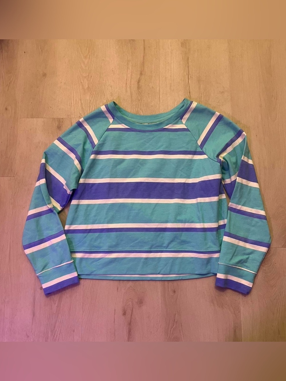 Wildfox Girls' Striped Long Sleeve Tee - Aqua, Blue & White